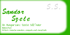 sandor szele business card